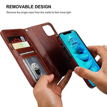Load image into Gallery viewer, Bocasal Detachable Wallet Case for iPhone 14 Pro Max RFID Blocking Card Slots Holder Premium PU Leather Magnetic Kickstand Shockproof Wrist Strap Removable Flip Protective Cover 5G 6.7 inch (Brown)_8164
