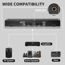 Load image into Gallery viewer, Boeska Wireless Microphone System, 4-Channel UHF Wireless Mic, Fixed Frequency Metal Cordless Mic with 4 Handheld Dynamic Microphones, 200ft Range, Mics for Singing, Church (4 Handheld)_5175