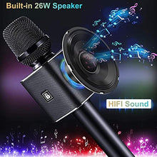 Load image into Gallery viewer, BONAOK Karaoke Microphone, Portable Wireless Bluetooth Karaoke Mic for Adults&Kids Car Home Outdoor Party, Karaoke Machine for PC/All Smartphone G50 Black 2025_57
