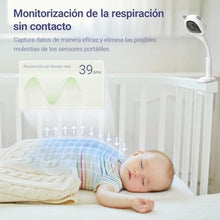 Load image into Gallery viewer, BOOPOO 2K Baby Sleep Breathing Monitor Camera for Newborn & Crib Mount, 5G Wi-Fi, Nursery Night Light, Sensor-Free, Sound/Motion/Cry Tracking Notification, Night Vision, No Monthly Fee, White_2020