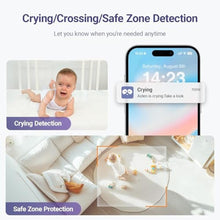 Load image into Gallery viewer, BOOPOO 2K Baby Sleep Breathing Monitor Camera for Newborn & Crib Mount, 5G Wi-Fi, Nursery Night Light, Sensor-Free, Sound/Motion/Cry Tracking Notification, Night Vision, No Monthly Fee, White_2022