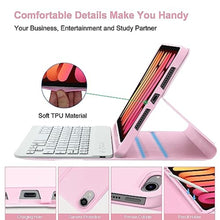 Load image into Gallery viewer, BORIYUAN iPad mini 7th Gen Keyboard Case 2024, Detachable Bluetooth Keyboard Slim Folio Smart Cover with Build-in Pencil Holder for iPad mini (A17 Pro) 7th Gen 2024 / 6th Gen 8.3 Inch, Pink_1603