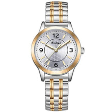 Load image into Gallery viewer, BOSHIYA Watches for Women Easy Reader 30mm Stainless Steel Expansion Band Sliver Gold Ladies Small Wrist Watch (Gold)_1
