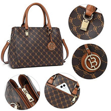 Load image into Gallery viewer, BOSTANTEN Women Leather Handbag Designer Top Handle Satchel Shoulder Bag Crossbody Purses Deep Coffee-Brown, BdeepCoffeeSignature_307