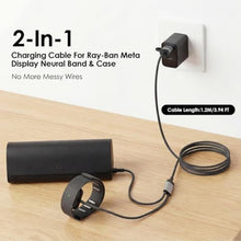 Load image into Gallery viewer, BOVIPO 2-in-1 Magnetic Charging Cable Compatible with Ray-Ban Meta Display Neural Band & Case, Fast Charger Compatible with Ray-Ban Meta Display Accessories_689