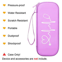 Load image into Gallery viewer, BOVKE Travel Carrying Case Compatible with 3M Littmann Classic III, Lightweight II S.E, MDF Acoustica Deluxe Stethoscopes - Extra Room for Medical Scissors EMT Trauma Shears and LED Penlight, Purple, PuLeatherPurple_8641