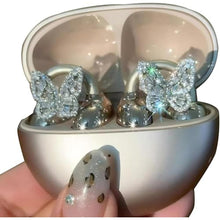 Load image into Gallery viewer, Bow Rhinestone for Clip on Earbuds Open Ear Accessories, Elegant Zirconia Decorative Earphone Accessories, Removable Exquisite DIY Decoration (Bow)_1