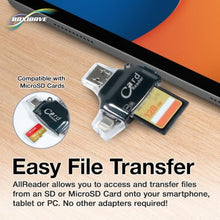 Load image into Gallery viewer, BoxWave Smart Gadget Compatible with artfone C1+ 4G - AllReader SD Card Reader, microSD Card Reader SD Compact USB - Jet Black, JetBlack_4140