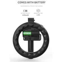Load image into Gallery viewer, BoxWave Stand and Mount Compatible with Infinix Note 50X 5G - RingLight SelfiePod, Selfie Stick Extendable Arm with Ring Light - Jet Black, JetBlack_19