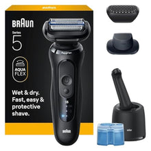 Load image into Gallery viewer, Braun Electric Razor for Men Series 5, Beard Shaver, Electric Shaver, Precision Trimmer, 4-in-1 Clean & Charge Center, S5 5160cc, Black_1