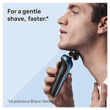 Load image into Gallery viewer, Braun Electric Shaver for Men, Series 6 6120s, Wet & Dry Shave, Turbo & Gentle Shaving Modes, with Precision Trimmer & Pouch, Blue_82