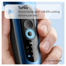 Load image into Gallery viewer, Braun Electric Shaver for Men, Series 6 6120s, Wet & Dry Shave, Turbo & Gentle Shaving Modes, with Precision Trimmer & Pouch, Blue_84