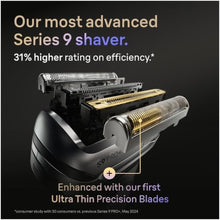 Load image into Gallery viewer, Braun Series 9 PRO+ Electric Shaver for Men, Wet & Dry Foil Razor, 6-in-1 SmartCare Center, Built-in Precision ProTrimmer, Replacement Head, Travel Case, Black 9660CCPS_98