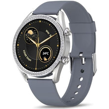 Load image into Gallery viewer, BRIBEJAT Smart Watch for Women(Answer/Make Call), HD 1.27'' Aluminum Alloy Case with Diamonds SmartWatch, Waterproof Fitness Tracker SpO2/HR/Sleep Monitor, Compatible with iOS Android, Gray_1