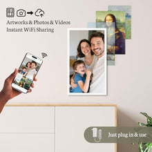 Load image into Gallery viewer, BSIMB Large Digital Picture Frame 27 Inch, 1920x1080 FHD WiFi Digital Photo Frame Electronic 32GB Display, Wall Mount Included, Share Pictures/Videos via App Easy Setup Gifts for Mom(Non-Touch), White_1724