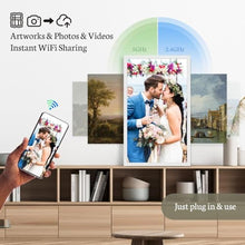 Load image into Gallery viewer, BSIMB Large Digital Picture Frame 32 Inch, 64GB 1920x1080 FHD WiFi Digital Photo Frame Electronic Display, Wall Mount Included, Share Pictures/Videos via App Easy Setup Gifts for Mom(Non-Touch), White_2486