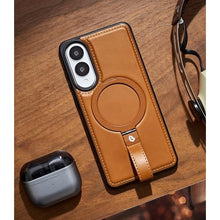 Load image into Gallery viewer, Butaiga for Samsung Galaxy S25 Edge Case Leather with Stand, Brown_3632