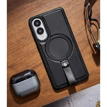 Load image into Gallery viewer, Butaiga for Samsung Galaxy S25 Edge Case Leather with Stand, Black_3622