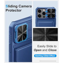 Load image into Gallery viewer, BXYJY for iPhone 16 Pro Max Case Wallet, Card Holder (4-5 Cards), Blue_996