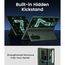 Load image into Gallery viewer, BXYJY for Samsung Galaxy Z Fold 7 Case Slim with Kickstand, Full Hinge Protection, Tempered Screen Protector, Shockproof Cover, Daily Drop Protective Phone Case for Samsung Galaxy Z Fold7 2025, Green_4375