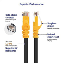 Load image into Gallery viewer, Cable Matters 10Gbps 24AWG Pure Copper Outdoor Cat 6A Ethernet Cable, 50ft, Black_1069