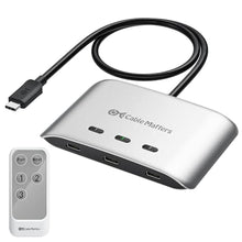 Load image into Gallery viewer, Cable Matters 20Gbps USB C KVM Switch, 3-in-1-Out, 140W PD Charging, Silver_1