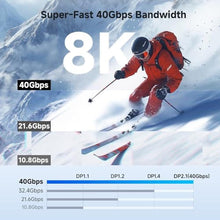 Load image into Gallery viewer, Cable Matters 40Gbps Bidirectional USB C to DisplayPort 2.1 Cable, 6ft/1.8m, Black_143