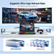 Load image into Gallery viewer, Cable Matters 40Gbps Bidirectional USB C to DisplayPort 2.1 Cable, 6ft/1.8m, Black_144