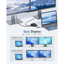 Load image into Gallery viewer, Cable Matters 8-in-1 Portable 40Gbps USB4 Hub Dual DisplayPort, black_1098