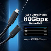 Load image into Gallery viewer, Cable Matters 80Gbps USB4 Extension Cable, USB C Extender, 3.3ft / 1m, Black_1830