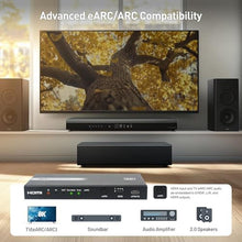 Load image into Gallery viewer, Cable Matters HDMI 2.1 Audio Extractor, HDMI to Optical, eARC, Black_331