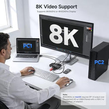 Load image into Gallery viewer, Cable Matters USB 3.0 KVM Switch, DisplayPort 1.4, for 2 Computers, Black_326