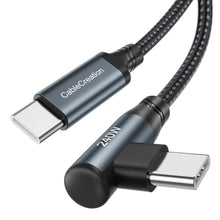 Load image into Gallery viewer, CableCreation 90 USB C to USB C Cable 240W, 10FT 5A Type C Charging Cable, DarkGrey_1