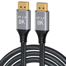 Load image into Gallery viewer, CABLEDECONN 2M 6.6FT DisplayPort Ultra HD 8K 4K Copper Cord DP 1.4 HBR3 8K@60Hz 4K@144Hz High Speed 32.4Gbps HDCP 3D Slim and Flexible DP Cable_1