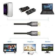 Load image into Gallery viewer, CABLEDECONN 2M 6.6FT DisplayPort Ultra HD 8K 4K Copper Cord DP 1.4 HBR3 8K@60Hz 4K@144Hz High Speed 32.4Gbps HDCP 3D Slim and Flexible DP Cable_438