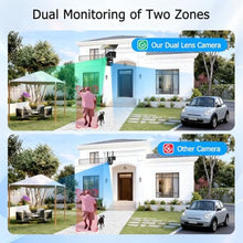 Load image into Gallery viewer, Caluxe Dual Lens Solar Security Cameras Wireless Outdoor, 5G/2.4G WiFi 6, 360 PTZ Home Security Camera with 6MP Color Night Vision, Motion Detection, Spotlight Siren, 2-Way Audio, Waterproof_539