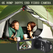 Load image into Gallery viewer, Camcorder Video Camera 4K Ultra HD 80MP Vlogging Camera for YouTube 18X Digital Zoom 3.0" 270 Rotation IPS Screen IR Night Vision Camcorder Recorder with 32GB SD Card, Lens Cap and 2 Batteries Purple, Black_315