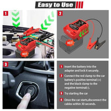 Load image into Gallery viewer, Car Emergency Jumper Starters Adapter for Milwaukee 18V Battery Jump Starter, Up to 3.5 Gas or 6.5L Diesel Engines, 11 AWG Jump Kit Cables Automotive Booster_1168