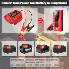 Load image into Gallery viewer, Car Emergency Jumper Starters Adapter for Milwaukee 18V Battery Jump Starter, Up to 3.5 Gas or 6.5L Diesel Engines, 11 AWG Jump Kit Cables Automotive Booster_1170