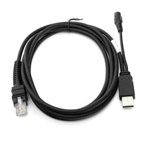 Load image into Gallery viewer, CARPSDZY CBA-U42-S07PAR USB Cable for Zebra Symbol DS3678-DP LI3608 LI3678 DS3600 DS3608 DS8108 Barcode Scanner, USB-A to RJ-45 Interface, 7ft(2.8m) Straight, 12V (Requires 12V Power Supply), Black_1