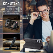 Load image into Gallery viewer, CaseMe for Samsung Galaxy S25 Wallet Case,Soft PU Leather Flip Magnetic Stand Flip Protective Leather Cover with ID & Credit Card Slots Holder Case (Black, S25)_998