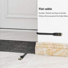 Load image into Gallery viewer, Cat 7 Ethernet Cable 65 ft High Speed 10Gbps 600MHz, Shielded Ethernet Cord, LAN Cable with RJ45, Weatherproof Flat Internet Network Patch Cord, Fast LAN Wire for Gaming, PS5/4/3, Xbox, Modem, Router, Black_4567
