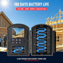 Load image into Gallery viewer, Caupureye Time Lapse Camera - Timelapse Camera with Infrared Positioning & LED Light, 180 Days Shooting, 1080P AVI Videos & Photos for Outdoor Construction, Cooking, Plant Growth, Landscape(64GB), ObsidianSilvery_1175