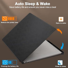 Load image into Gallery viewer, Caweet Stand Case for Remarkable Paper Pro 11.8 Inch 2024, Hard Back Shell Protective Auto Sleep/Wake Book Folio Cover with Pen Holder and Hand Strap, Black_1467