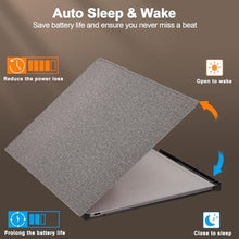 Load image into Gallery viewer, Caweet Stand Case for Remarkable Paper Pro 11.8 Inch 2024, Hard Back Shell Protective Auto Sleep/Wake Book Folio Cover with Pen Holder and Hand Strap, Grey_822