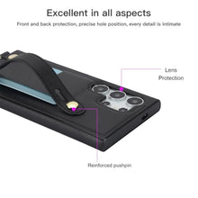 Load image into Gallery viewer, CCSmall Crossbody Case for Samsung Galaxy S25 Ultra with Card Slot Holder for Women, Adjustable Shoulder Strap Lanyard with Wristband Kickstand Phone Cover Case for Samsung S25 Ultra KB Black_65