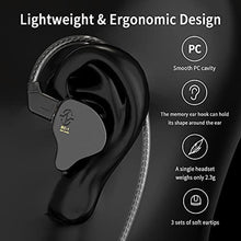 Load image into Gallery viewer, CCZ Melody inear Earphones Wired Gaming Earbuds 1DD 1BA Hybrid Drivers in-Ear Headphones iem Earbuds HIFI Bass with Ear fins, 4N OFC Cable for Drum, Studio, Editing, pc, Gaming(Green, with microphone)_940