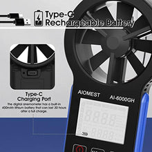 Load image into Gallery viewer, CFM Wind Speed Meter, AIOMEST Rechargeable HVAC Anemometer Measuring Wind Velocity, Test Air Flow Volume CFM/CMM, Handheld Airflow Tester AI-6000GH with Anemometro Carrying Case_882
