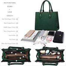 Load image into Gallery viewer, CHICAROUSAL Crossbody Purses and Handbags for Women PU Leather Tote Top Handle Satchel Shoulder Bags (Liz Dark Green), LizDarkGreen_1182
