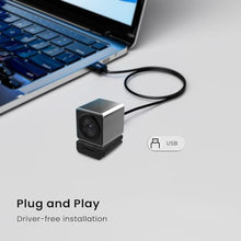 Load image into Gallery viewer, CIRICO UltraCam L43C 4K Webcam, 48MP Fixed Focus, 12MP Auto Zoom, PDAF Autofocus, Magnetic Base for Gaming, Zoom, Teams, PC/Mac/Laptop - Black_2157